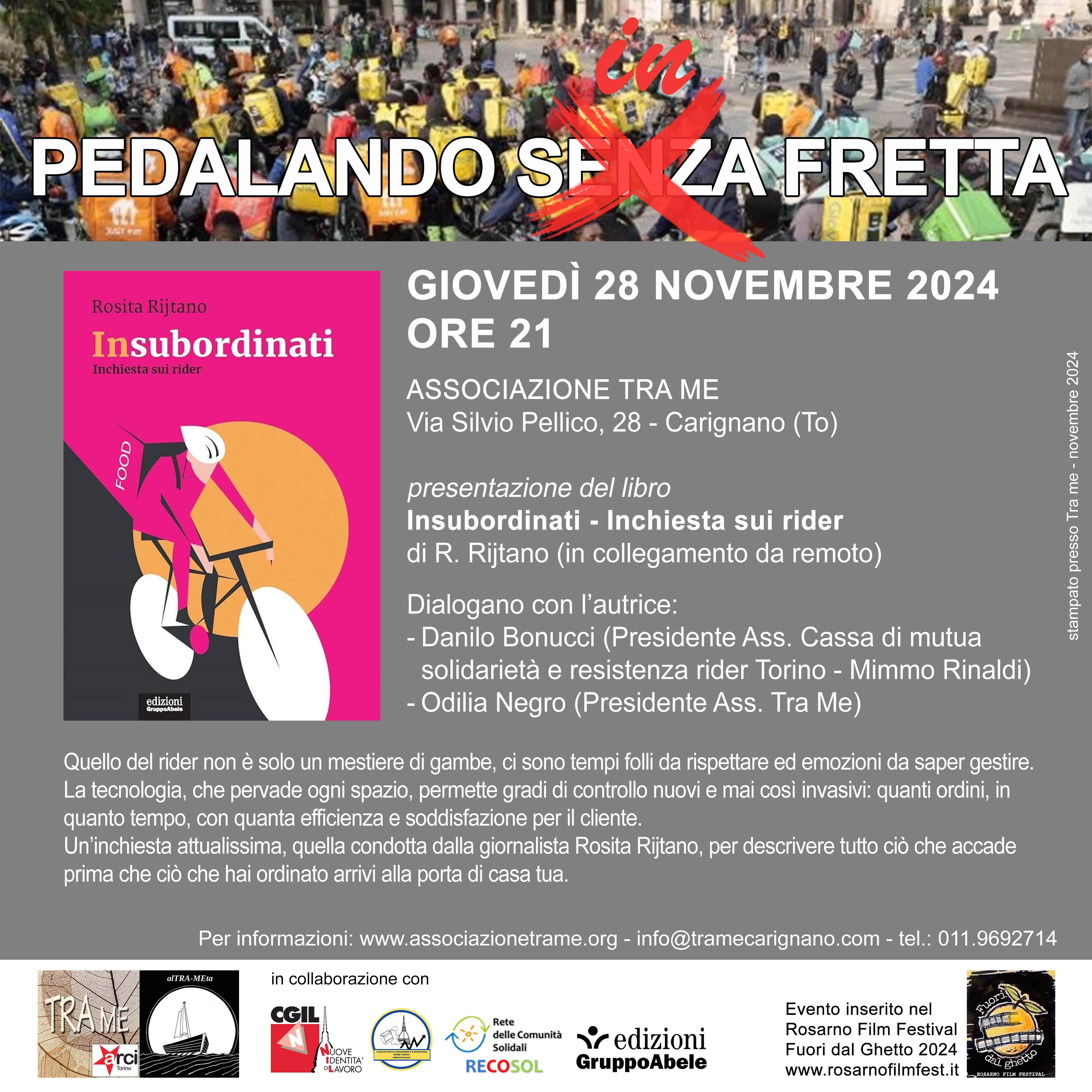 PEDALANDO SENZA FRETTA - presentazione del libro "Insubordinati"