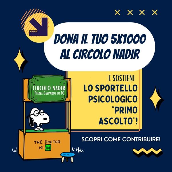 DONA IL TUO 5X1000 AL CIRCOLO NADIR!