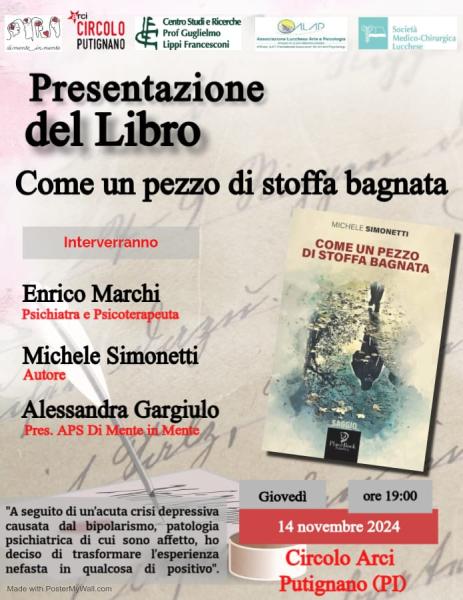 Presentazione libro "Come un pezzo di stoffa bagnata"