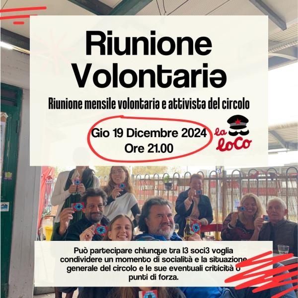 Riunione mensile volontarie