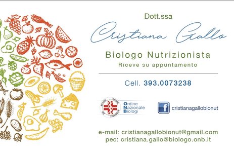 Cristiana Gallo Biologo Nutrizionista
